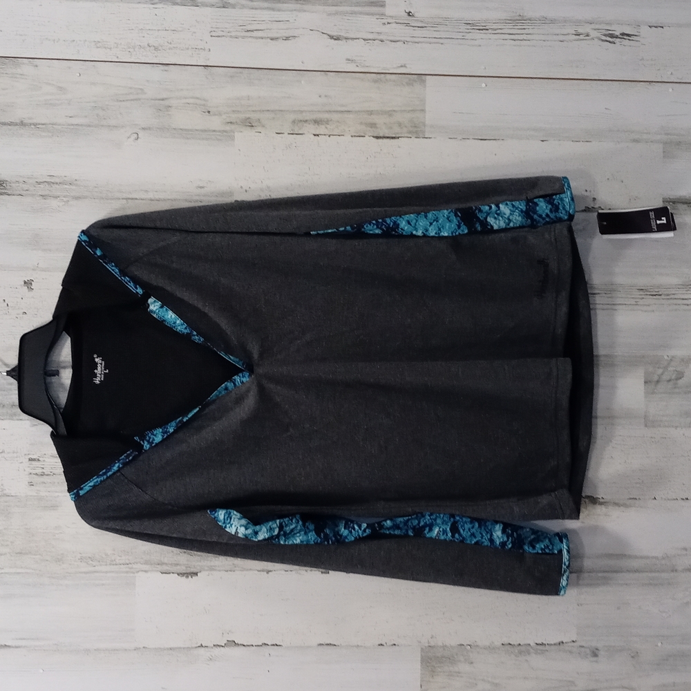 1127Huntworth L/S Hooded Shirt with Thumb Holes